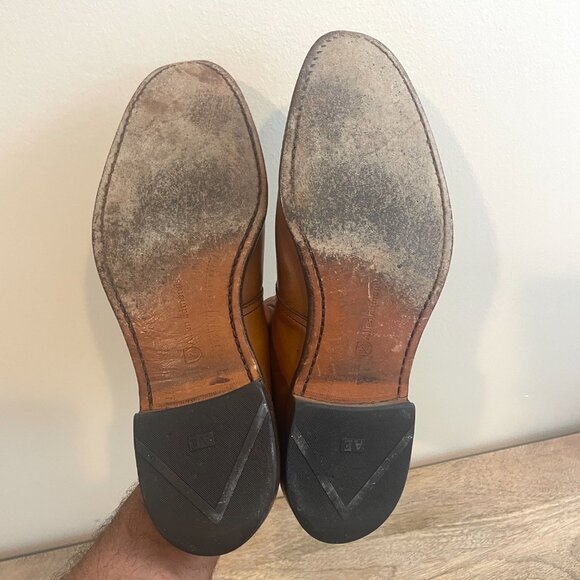 Allen Edmonds Walnut Brown Monkstrap Leather Dress Shoes Men's Size 9.5 - Picture 9 of 11